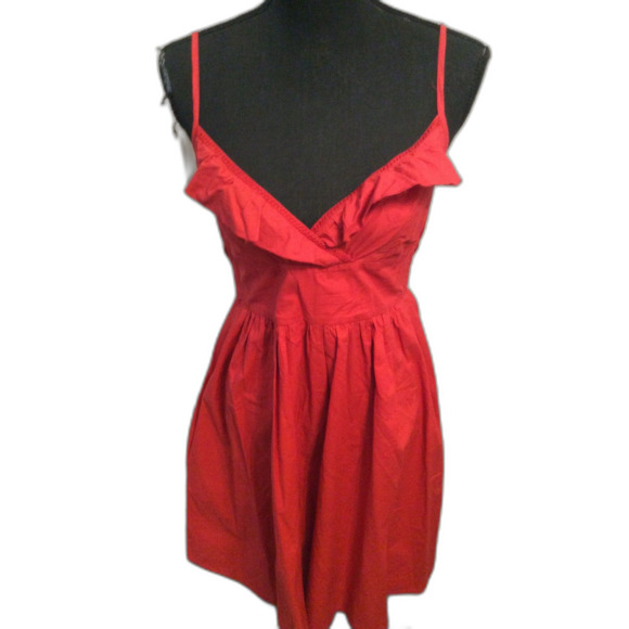 New NWT Red Summer Dress Cotton Fire Los Angeles Size Medium M - Picture 2 of 6